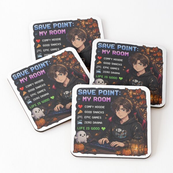 Item preview, Save Point My Room Gamer Anime Boy Design | PRO Gamer Club Cozy Autumn Setup designed and sold by DailyStruggleCo.