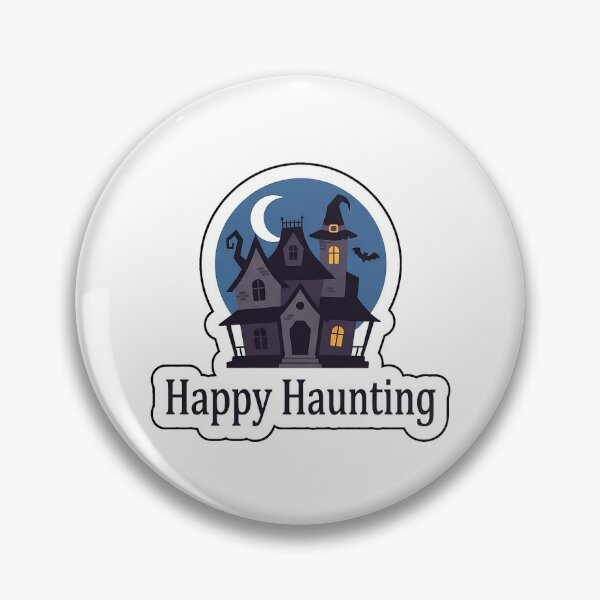 Item preview, Happy Haunting Haunted House - Cute Halloween Scene Typography Sticker designed and sold by SimpleP.