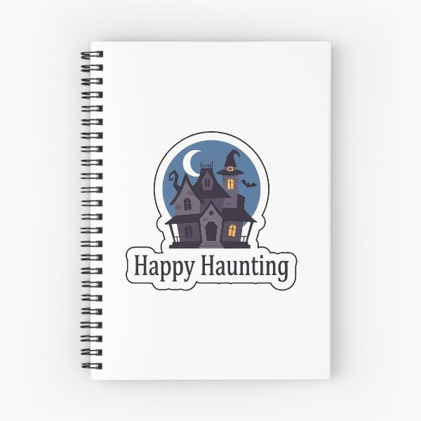 Item preview, Happy Haunting Haunted House - Cute Halloween Scene Typography Sticker designed and sold by SimpleP.
