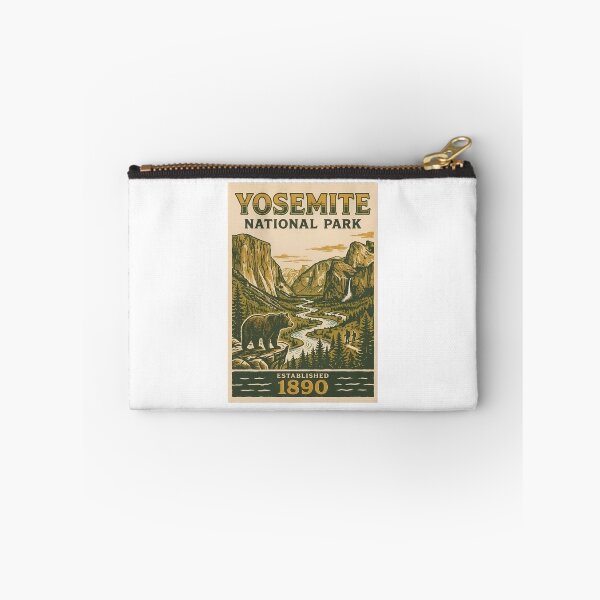 Item preview, Yosemite National Park Vintage Bear Half Dome Art designed and sold by LittleArij.