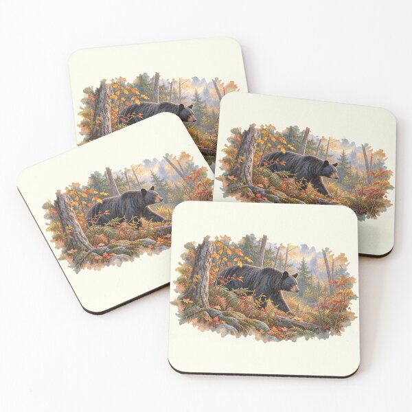Item preview, Black Bear | Autumn Woodland Wildlife Art designed and sold by SusanSweetArt.