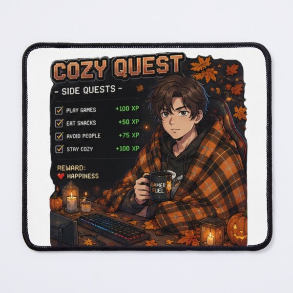 Item preview, Cozy Quest Side Quests Gamer Anime Boy Design | PRO Gamer Club Autumn XP designed and sold by DailyStruggleCo.