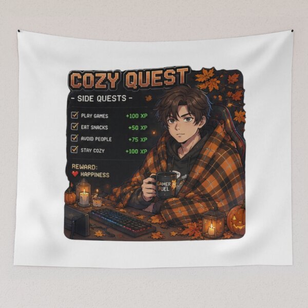 Item preview, Cozy Quest Side Quests Gamer Anime Boy Design | PRO Gamer Club Autumn XP designed and sold by DailyStruggleCo.