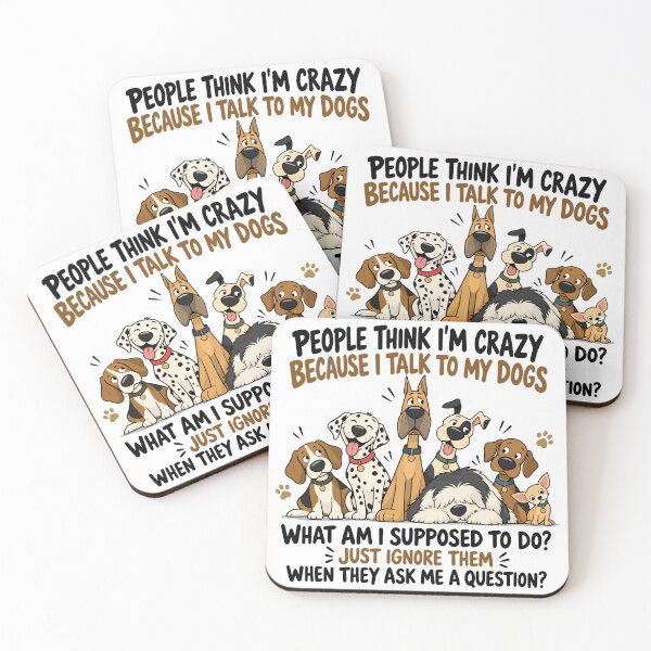 Item preview, People Think I'm Crazy Because I Talk To My Dog Funny Dog Lover designed and sold by gordonbwyashop.