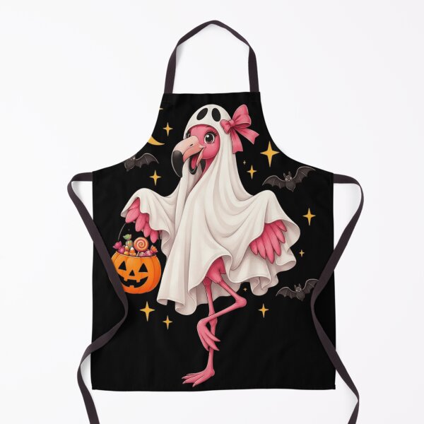 Item preview, Cute Ghost Flamingo - Pink Bow Sheet Ghost Halloween Trick or Treat designed and sold by haitrieuic96.