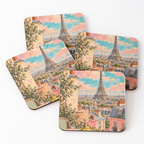 Item preview, Eiffel Tower – Colorful Maximalist Landscape Wall Art designed and sold by Quiet Sun.