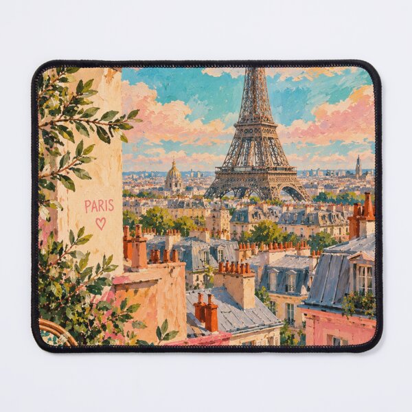 Item preview, Eiffel Tower – Colorful Maximalist Landscape Wall Art designed and sold by Quiet Sun.