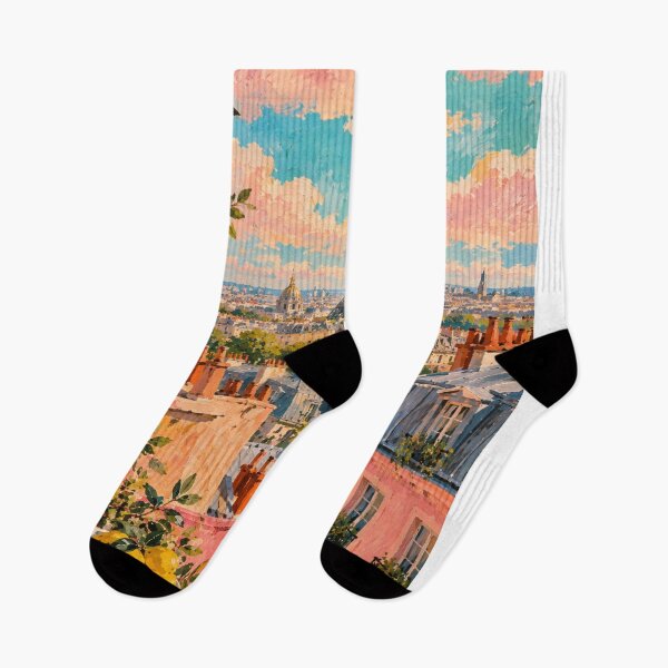 Item preview, Eiffel Tower – Colorful Maximalist Landscape Wall Art designed and sold by Quiet Sun.