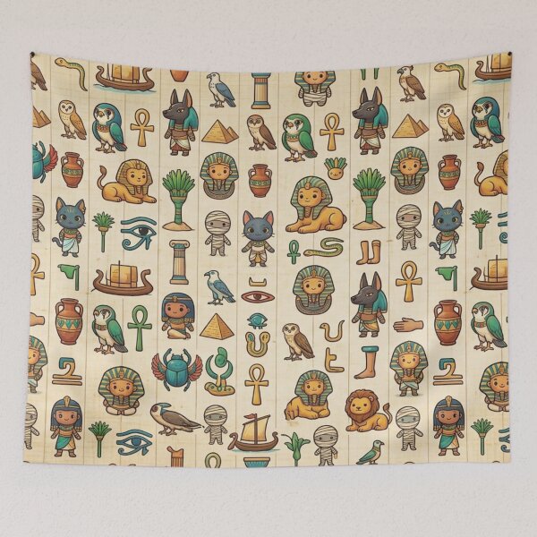 Item preview, Cute Egyptian Icons Pattern designed and sold by lungpleecha.