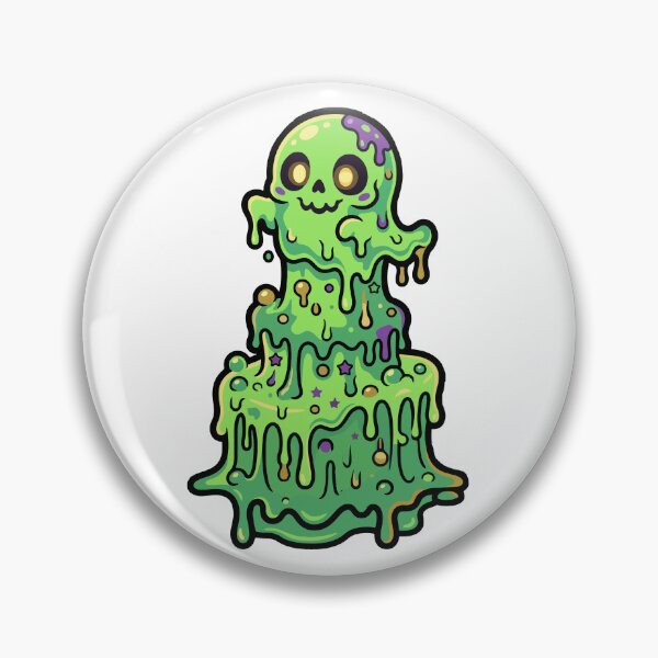 Item preview, Cute Melting Slime Skull – Kawaii Toxic Green designed and sold by AliveStyle.