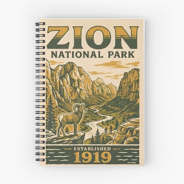 Item preview, Zion National Park Utah Vintage Desert Canyon designed and sold by LittleArij.