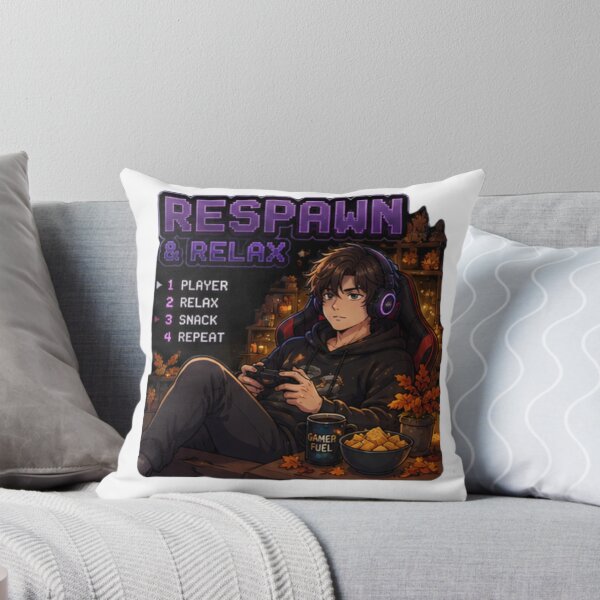 Item preview, Respawn and Relax Gamer Anime Boy Design | PRO Gamer Club Cozy Autumn Vibes designed and sold by DailyStruggleCo.