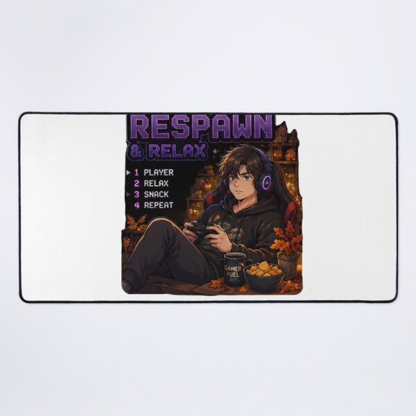 Item preview, Respawn and Relax Gamer Anime Boy Design | PRO Gamer Club Cozy Autumn Vibes designed and sold by DailyStruggleCo.