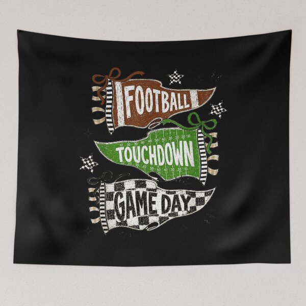 Item preview, Football Touchdown Game Day Pennant Flags Sports Retro Design designed and sold by SmithOscarShop.