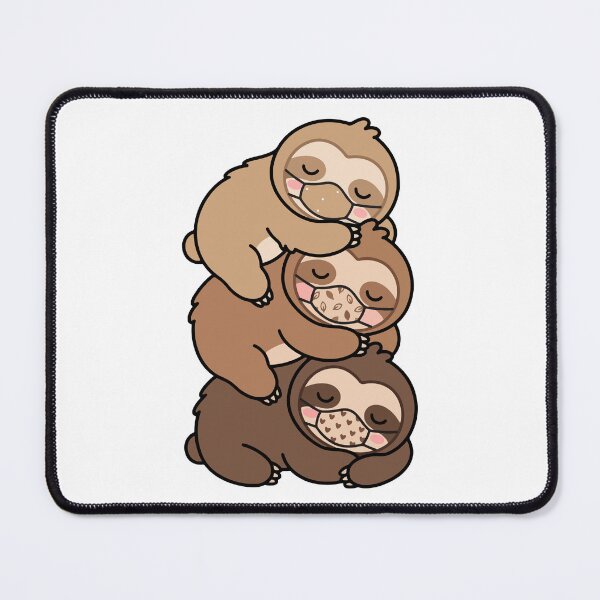 Item preview, Kawaii Sloth Stack – Sloths Wearing Face Masks designed and sold by AliveStyle.