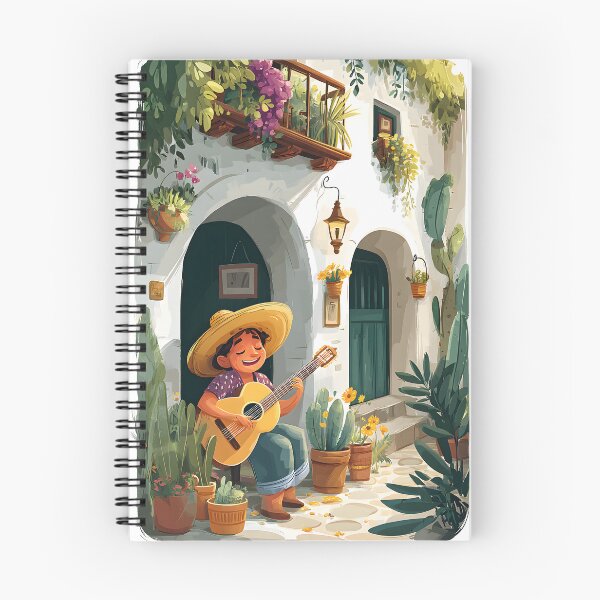 Item preview, Musician Playing Guitar in Charming Courtyard designed and sold by Artessie.