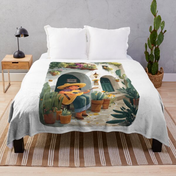 Item preview, Musician Playing Guitar in Charming Courtyard designed and sold by Artessie.