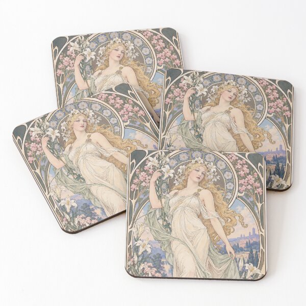 Item preview, Alphonse Mucha Spring 1898 designed and sold by maniacfitness.