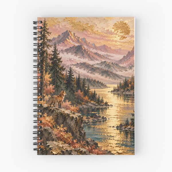 Item preview, Autumn Fox Overlook Oil Painting at Golden Sunset designed and sold by Jozefin's Studio.