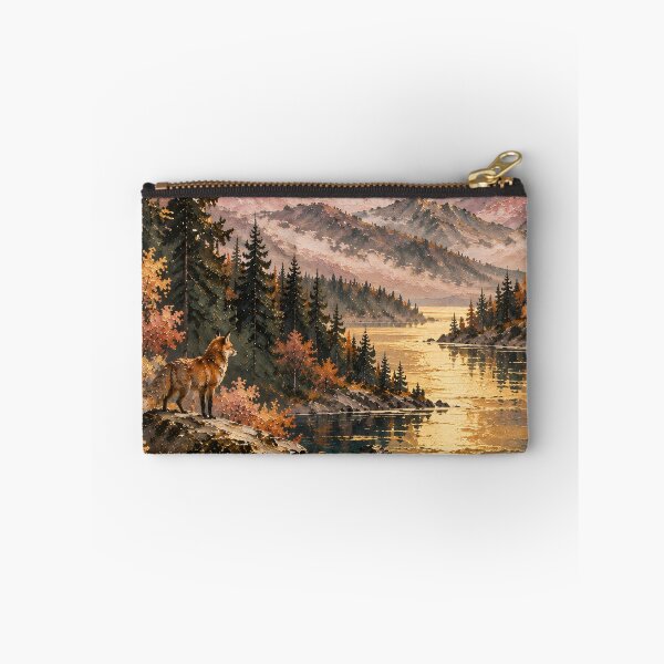 Item preview, Autumn Fox Overlook Oil Painting at Golden Sunset designed and sold by Jozefin's Studio.