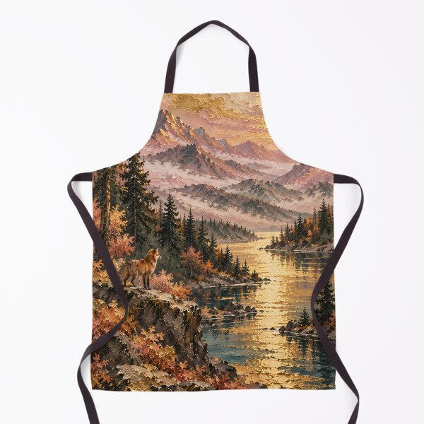 Item preview, Autumn Fox Overlook Oil Painting at Golden Sunset designed and sold by Jozefin's Studio.