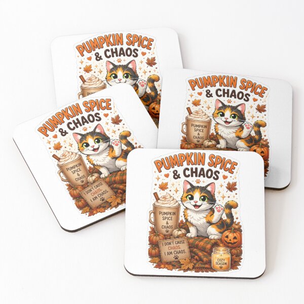 Item preview, Pumpkin Spice and Chaos Calico Cat Design | Chaos Cat Club Funny Autumn Cat designed and sold by DailyStruggleCo.