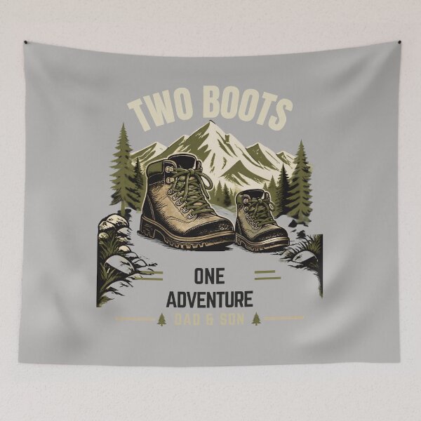 Item preview, Two Boots One Advebture Dad And Son designed and sold by MalwasBasket.