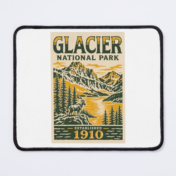 Item preview, Glacier National Park Montana Vintage Mountain Nature designed and sold by LittleArij.