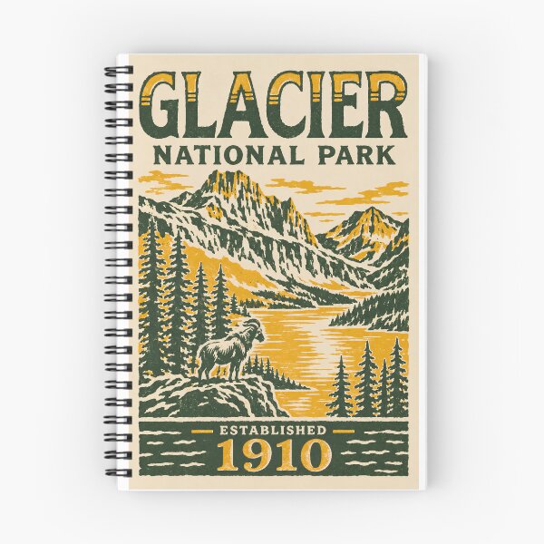 Item preview, Glacier National Park Montana Vintage Mountain Nature designed and sold by LittleArij.