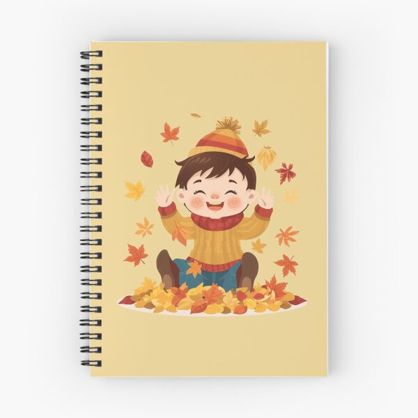 Item preview, Cute Boy Playing in Autumn Leaves designed and sold by SolutionsArt.