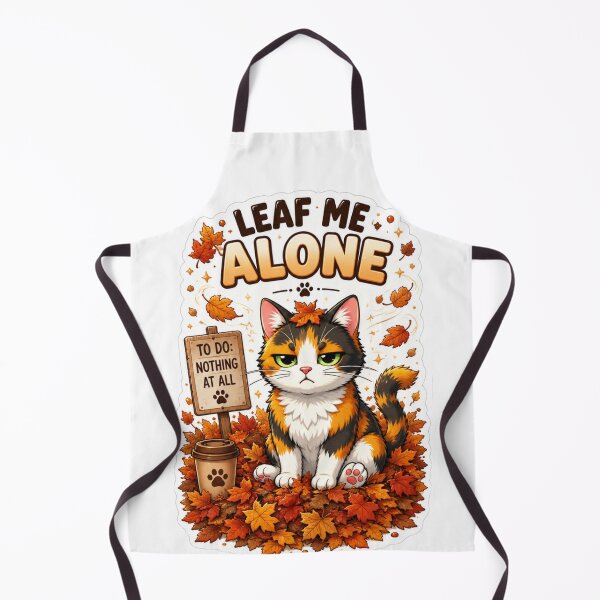 Item preview, Leaf Me Alone Calico Cat Design | Chaos Cat Club Grumpy Autumn Cat designed and sold by DailyStruggleCo.