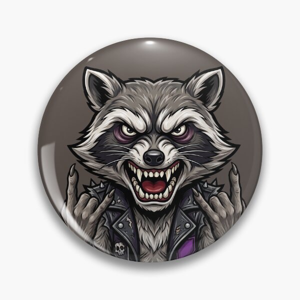 Item preview, Heavy Metal Raccoon Rock Horns designed and sold by segathi.