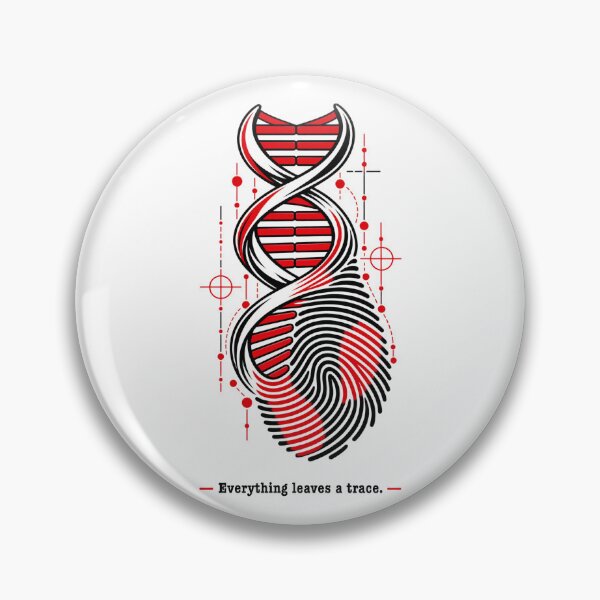 Item preview, Criminology Red and Black DNA Thumbprint designed and sold by Festive Bug.