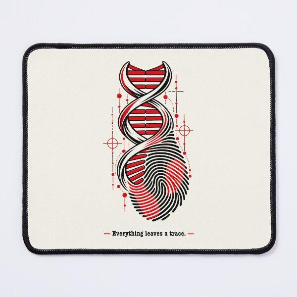 Item preview, Criminology Red and Black DNA Thumbprint designed and sold by Festive Bug.