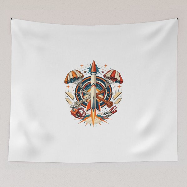 Item preview, Model Rocket Recovery Parachute Launch Crest designed and sold by UrbanCanvvas.