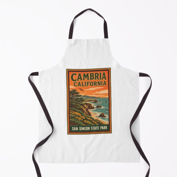 Item preview, Cambria California San Simeon State Park Vintage Travel Poster designed and sold by LittleArij.