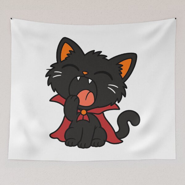 Item preview, Vampire Cat – Cute Gothic Halloween Feline designed and sold by MewMade.