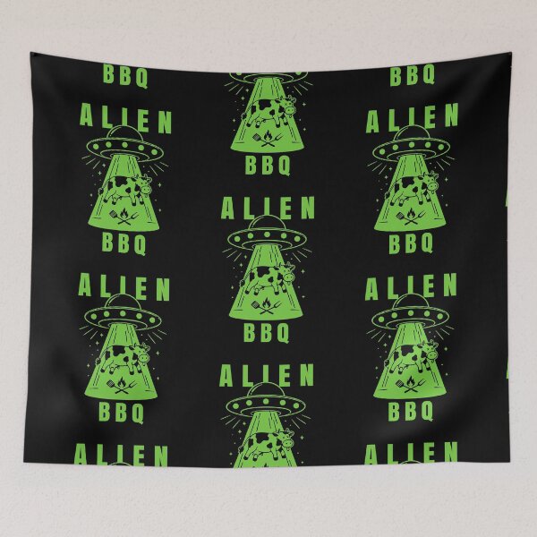Item preview, Funny Alien Barbecue Abduction designed and sold by MySimpleFlow.