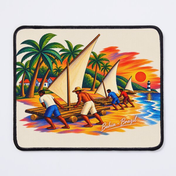 Item preview, Bahia Brazil Sunset – Modernist Coastal Art designed and sold by BrazilArtShop.
