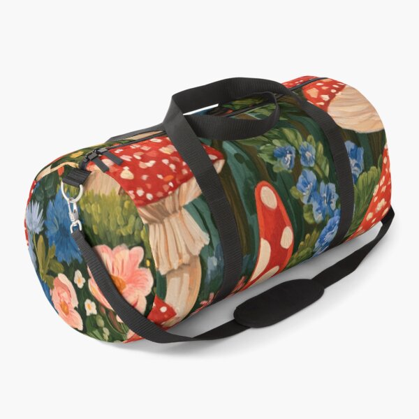 Item preview, A cheerful Garden Gnome tending magical flowers in a whimsical woodland village filled with giant mushrooms, Fantasy & Mythological Creatures designed and sold by CDC40.