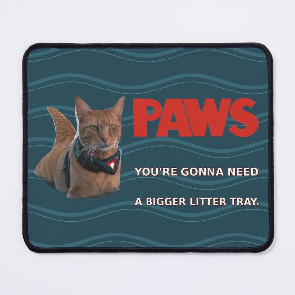 Item preview, PAWS: Funny Cat Shark Movie Parody designed and sold by MotorMouthMerch.
