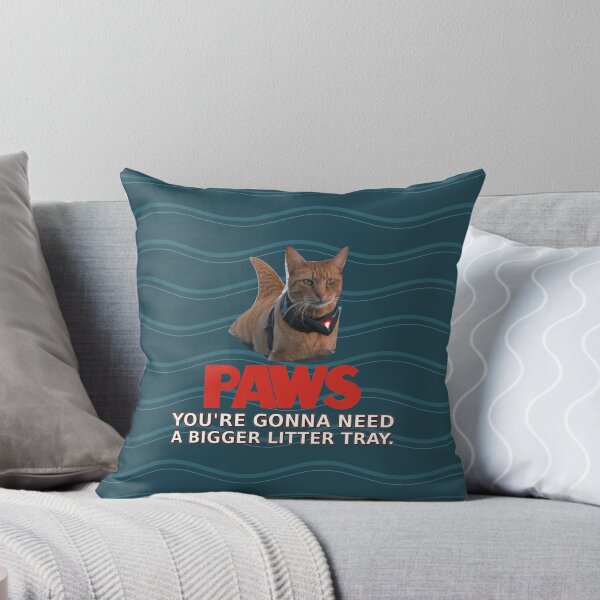 Item preview, PAWS: Funny Cat Shark Movie Parody designed and sold by MotorMouthMerch.