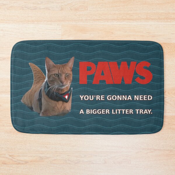 Item preview, PAWS: Funny Cat Shark Movie Parody designed and sold by MotorMouthMerch.