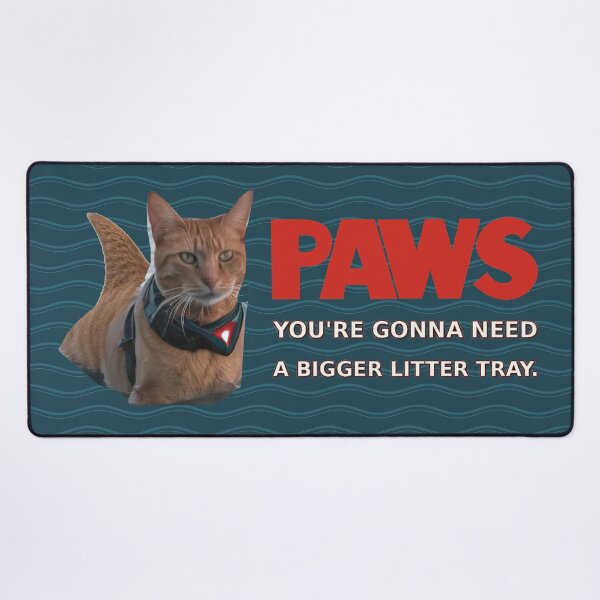Item preview, PAWS: Funny Cat Shark Movie Parody designed and sold by MotorMouthMerch.