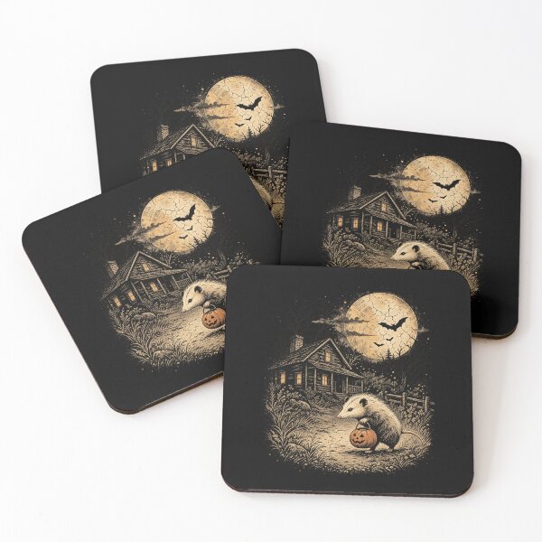 Item preview, Vintage Opossum Halloween Funny Possum Pumpkin Spooky Moon designed and sold by SmithOscarShop.