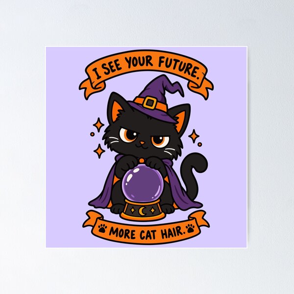 Item preview, Funny Fortune Teller Cat designed and sold by MewMade.