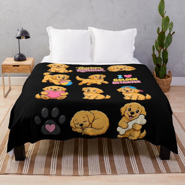 Item preview, Cute Golden Retriever stickers and apparel design designed and sold by rafaeltto.