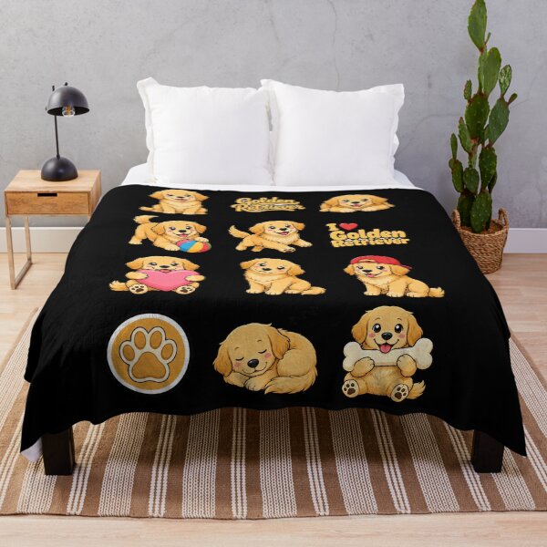 Item preview, Cute Golden Retriever stickers and apparel design designed and sold by rafaeltto.