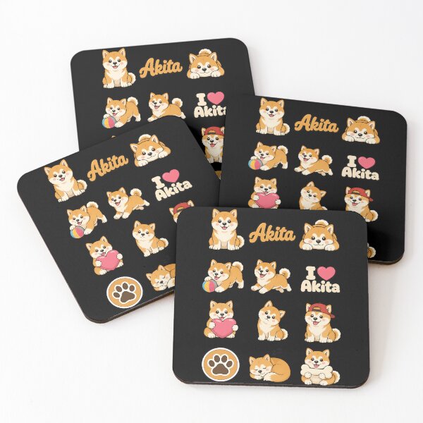 Item preview, Cute Akita stickers and apparel design designed and sold by rafaeltto.