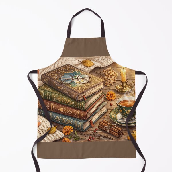 Item preview, Cozy Autumn Reading | Stack of Books, Tea, and Fall Leaves designed and sold by SebastianSpace.